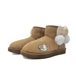 CLASSIC MINI Зимние ботинки женские коричневые/желтые Ugg - фото 3