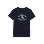 Рубашка Tommy Hilfiger с круглым вырезом "MONOTYPE FLOCK REGULAR TEE SS", с принтом спереди, круглым вырезом, короткими рукавами, цвет Desert Sky - фото 8