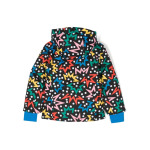 Stella McCartney Kids пуховик с капюшоном и принтом Starburst, черный - фото 2