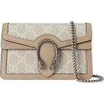 Сумка Gucci Dionysus GG Super Mini Bag Beige/White, бежевый - фото