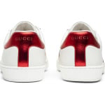 Кроссовки Gucci Stripe Leather Sneaker White Red Black, белый - фото 6