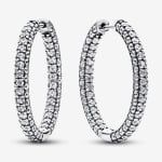 Серьги Pandora Timeless Pavé Single-row, серебро - фото