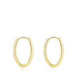 Серьги Tous Basics Oval Vermeil, 25 мм, серебро с 18-каратным золотым покрытием - фото 2