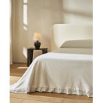 Покрывало Zara Home Linen Ruffle, белый - фото 2