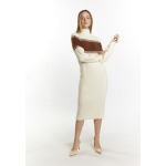 Платье DreiMaster Klassik Knitted dress Casnagie, цвет Wool white - фото 2