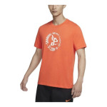 Футболка dri fit jdi с круглым вырезом спортивные трикотажные беговые с коротким рукавом Nike, оранжевый - фото