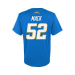 Футболка Big Boys Khalil Mack Powder Blue Los Angeles Chargers Mainliner с именем и номером игрока Outerstuff - фото 2