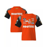 Оранжевая/черная футболка Chase Elliott Hooters для мальчиков и девочек Big Hendrick Motorsports Team Collection, оранжевый - фото