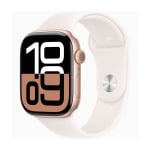 Умные часы Apple Watch Series 10 (GPS), 46 мм, Rose Gold Aluminum Case/Light Blush Sport Band - M/L - фото