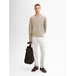 Свитер Massimo Dutti Crew Neck Cotton Knit, бежевый - фото 7