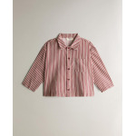 Детская пижама Zara Home Linen And Cotton Striped Christmas, 2 предмета, красный/белый - фото 2