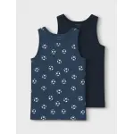 Майка Name It "NKMTANK TOP 2P DARK DENIM FOOTBALL NOOS", цвет Dark Denim - фото 2