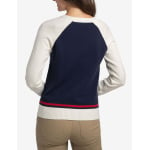 Свитер U.S. Polo Assn. Raglan Sleeve Baseball Crew Neck, белый/темно-синий - фото 3