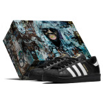 Adidas originals Superstar Series Обувь для скейтбординга унисекс, Black/Silver - фото