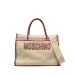 Moschino сумка-тоут с логотипом, нейтральный цвет - фото