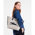 Большая парусиновая сумка-тоут Essential Toile Longchamp, цвет Gray - фото 2