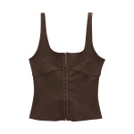 Топ STRAPPY CORSETRY PULL&BEAR, коричневый - фото 3