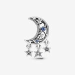 Шарм Pandora Moments Star & Crescent Moon, серебро - фото 2