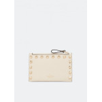 Картхолдер VALENTINO GARAVANI Rockstud coin purse card holder, бежевый - фото 3