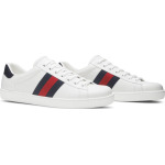 Кроссовки Gucci Ace Leather White Blue, белый - фото 8