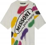 Футболка Palm Angels x Missoni Sport Loose Tee 'Off White/Black', кремовый - фото