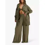 Пляжная рубашка South Beach Oversized, цвет green/khaki - фото 3