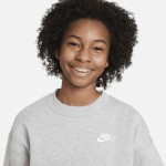 Толстовка Nike Sportswear Club Fleece, серый/белый - фото 4