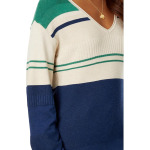 Свитер Liverpool Los Angeles V-Neck Blouson Sweater with Color Blocking, цвет Emerald Merchant Blue Combo - фото 2