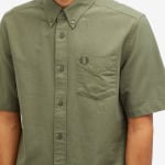 Рубашка Fred Perry Short Sleeve Oxford, хаки - фото 5