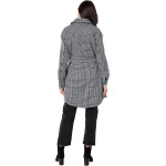 Пальто Vince Camuto Single Breasted Belted Wool Shirt Coat V21750-ZA, цвет Black/White Plaid - фото 2