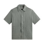 Рубашка Kith Overdyed Patchwork Boxy Collared Overshirt, зеленый - фото