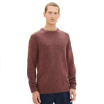 Свитер Tom Tailor 1038246 Multicolor Knit Crew Neck, коричневый - фото