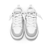 Кроссовки SLnU★3 Skateboarding Shoes Men Low-top White/Gray, белый/серый - фото 4