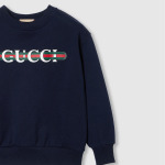 Толстовка детская Gucci с логотипом, темно-синий - фото 6