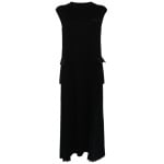 sacai sleeveless ribbed-knit maxi dress, синий - фото