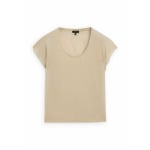 Базовая футболка SHORT SLEEVE BLEND Massimo Dutti, цвет Mottled Beige - фото 5