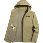 Ветровка мужская Kingcamp, цвет Khaki (Fleece-Lined Thickened Style) - фото 4