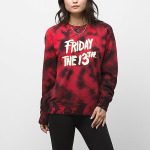 X Пятница 13-е Boyfriend Pullover Crew Sweatshirt Красный Vans - фото 4