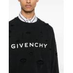 Толстовка с логотипом и прорезями Givenchy, черный - фото 5