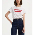 Футболка с графическим логотипом Levi's с короткими рукавами и логотипом «летучая мышь», белый - фото