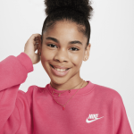 Толстовка Nike Sportswear Club Fleece Girls' Boxy Crew-Neck Sweatshirt, цвет Aster Pink/White - фото 3