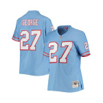 Женская голубая майка игрока Eddie George Houston Oilers Legacy Replica Player Mitchell & Ness - фото 2