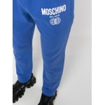 Moschino спортивные брюки из органического хлопка с логотипом, синий - фото 5