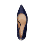 Туфли LAUREN Ralph Lauren Lanette Crocodile Embossed Leather Pumps, цвет Refined Navy - фото 2