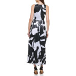 Платье DKNY Sleeveless Printed Maxi, цвет White/Black Multi - фото 2