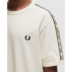 Футболка Fred Perry Contrast Tape Ringer T-Shirt, цвет s70 ecru/ black - фото 3