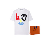 Новые квартальные продукты LV T-shirt Men Louis Vuitton, белый - фото 8