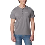 Футболка Columbia Thistletown Hills Short Sleeve Henley, цвет City Grey Heather - фото