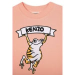 Розовая толстовка с логотипом в виде лягушки Kenzo Kids, розовый - фото 3