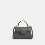 Мини-сумка Eliza с верхней ручкой COACH, цвет gold/charcoal - фото